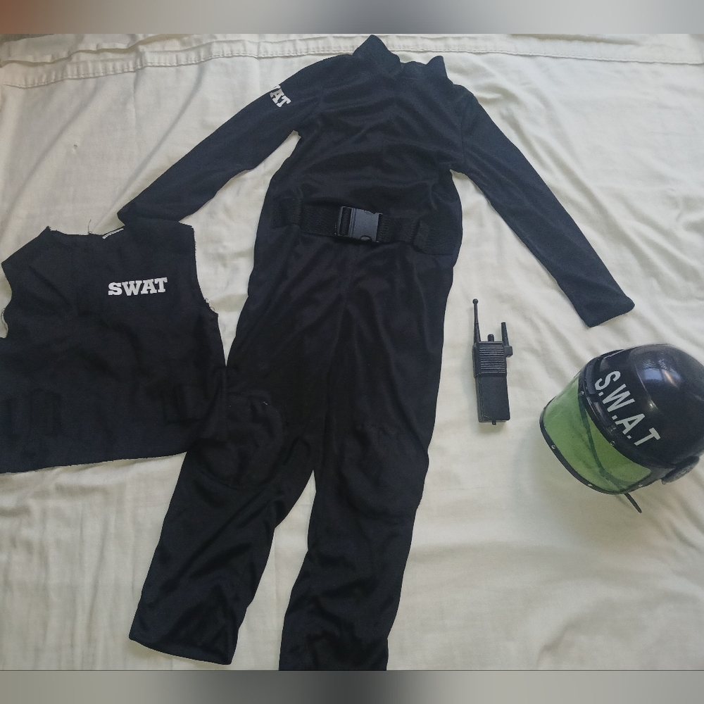SWAT Black Jumpsuit Costume